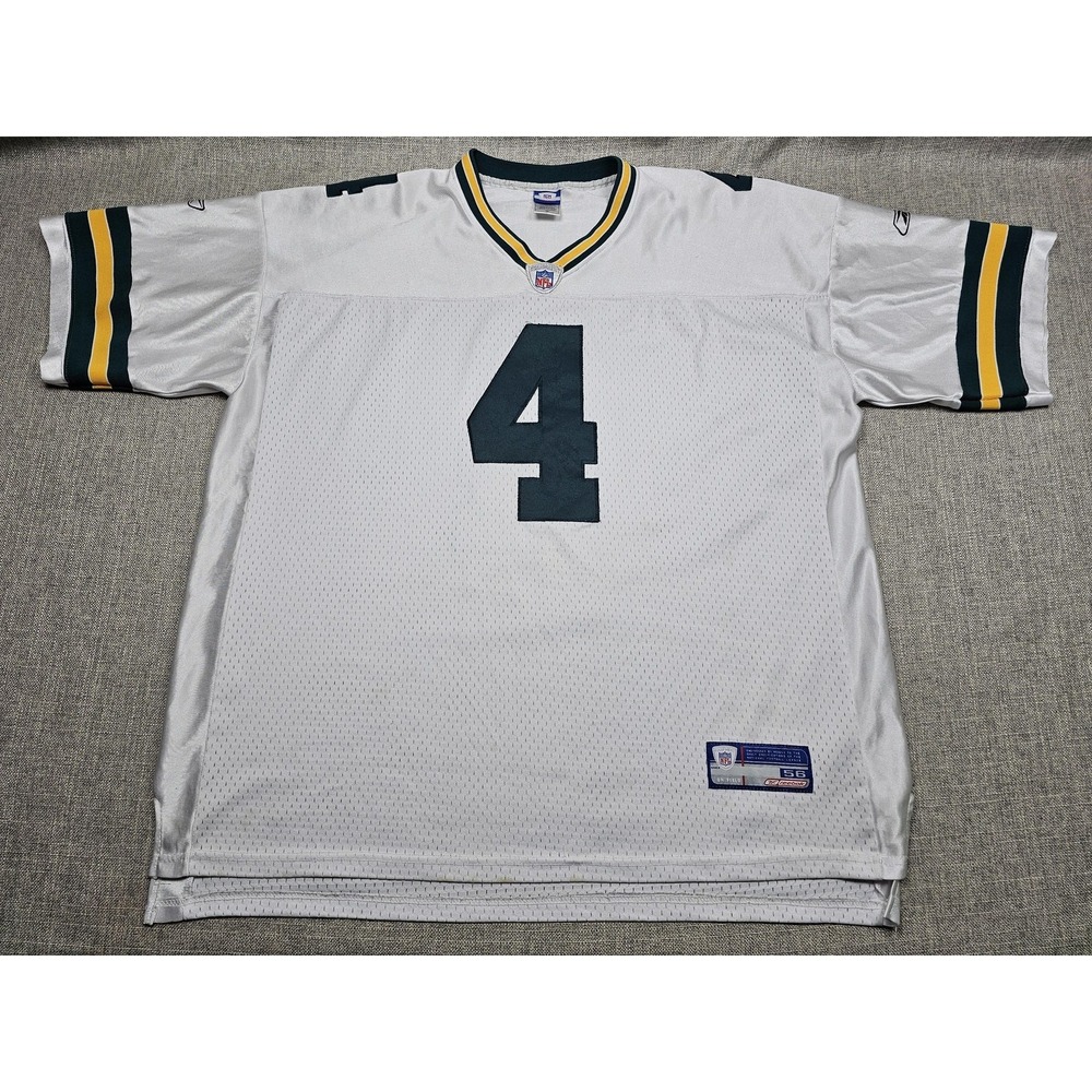 Green Bay Packers Jersey Mens 56 NFL Football Brett Favre #4 Reebok Sewn